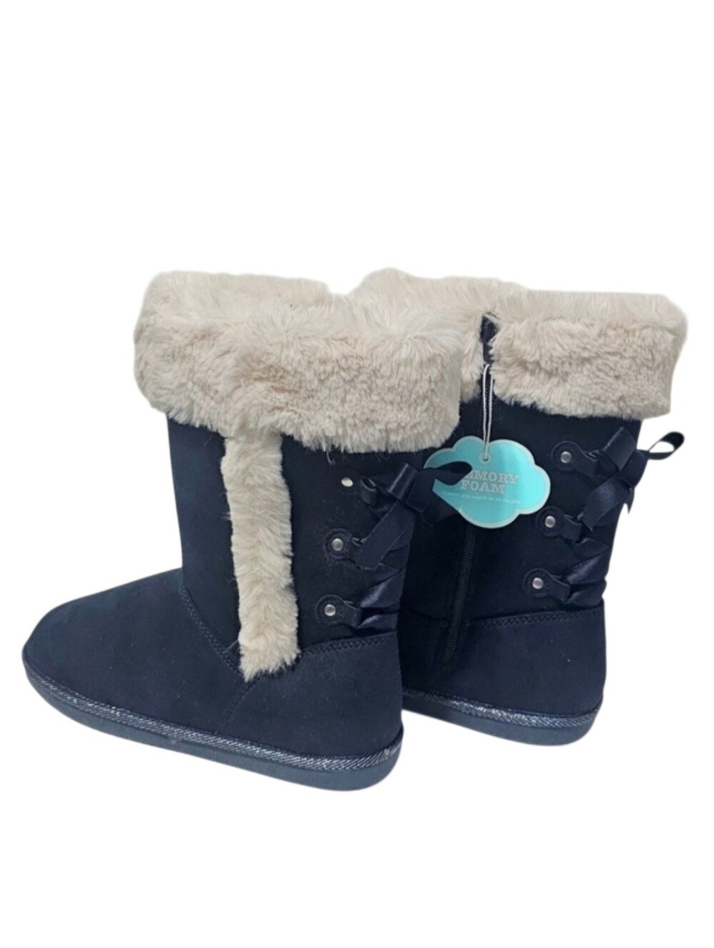 SO Girl 5M Memory Foam Navy Blue Boots